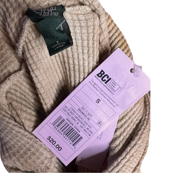 NWT Wild Fable Cropped Hoodie Waffle Material Thermal - size S - Picture 4 of 5